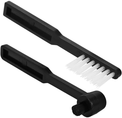 Operitacx 2 pezzi Spazzola Pulizia Giradischi Portatile per Dischi Vinile e Stilo Antistatico per Pulire Puntina e Vinile Graffi Accessorio Essenziale per Audio Vintage