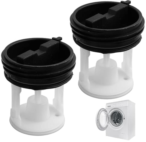 DOKRIN Repuestos y accesorios para lavadoras, Filtro antical todo en uno de 2 piezas, filtro de bomba de drenaje, filtro de pelusa, inserto de repuesto, compatibilidad universal