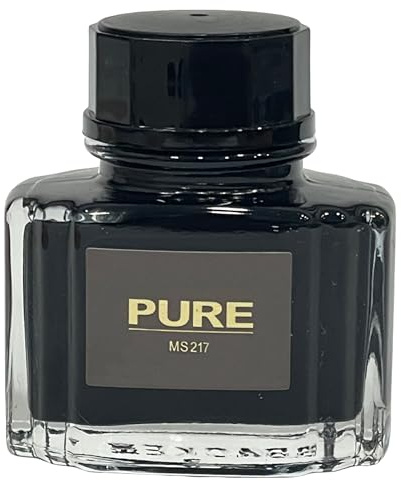 Tintero grande de tinta para pluma estilográfica 40 ml tinta de color negro sólido azabache en bote de vidrio vintage 51CH150