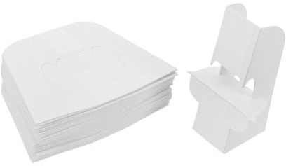UKCOCO Supporto da Tavolo in Cartone Bianco 12 Cm, Set da 100 Pezzi, Cavalletto per Esposizione Opere D'arte, Supporto per Cornici, Poster e Fondali per Eventi e Matrimoni