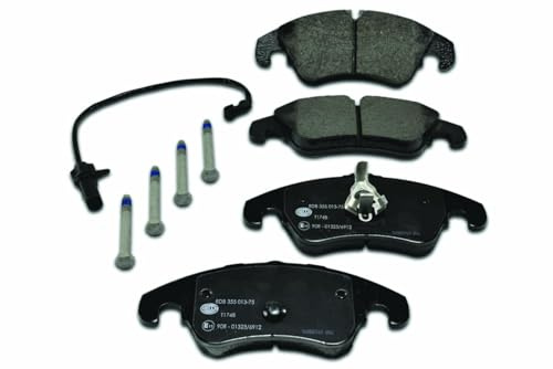 HELLA 8DB 355 013-751 Brake pad set - incl. wear warning contact - T1748 - for e.g. AUDI