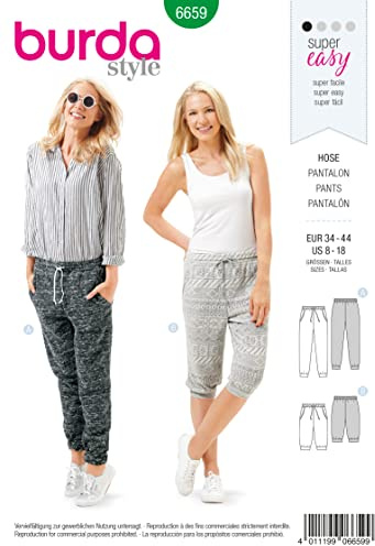Burda B6659 Schnittmuster Hose Papier weiß 19 x 13 x 1 cm