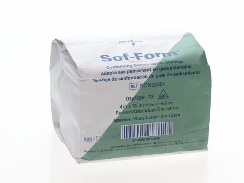 Medline Sof- Form Gauze Bandages, 4x75in, Your Reliable Choice for Wound Care, 12 Count
