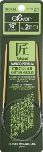 Clover Bamboo Circular Knitting Needles Takumi, 16-Inch Size 02