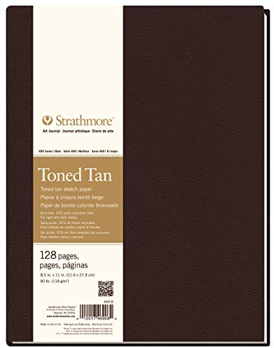 Strathmore Künstler-Notizbuch, 128 Seiten, 21,5 x 28 cm, Braun