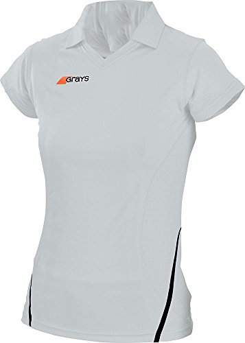 Grays - G750 Damen Hockey Hemd T-Shirt - XL, Weiß/Marineblau