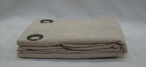 SANDOWN & BOURNE NATURAL CHENILLE RING TOP HEAVY DOOR CURTAIN 46x 90