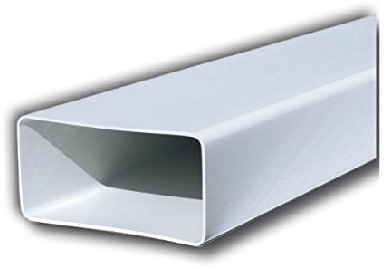 Tubo 120x60 mm lunghezza 1,5 ml per Aerazione Canalizzata Cappa Cucina in Pvc Colore Bianco