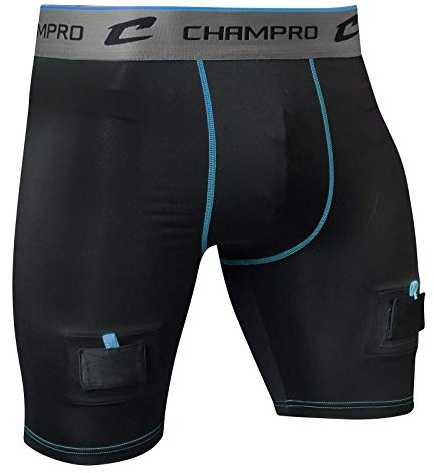 CHAMPRO Jungen Hcc1ybs Crease Hockey-Kompressions-Shorts, schwarz, Small