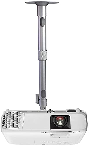 Drsn Universal Beamer Deckenhalterung - Höhenverstellbar 35-60cm - Traglast 5kg - 360° Drehbar, Projektor-Halterung für die Decke/Wand, Kabelführung, Aluminiumlegierung