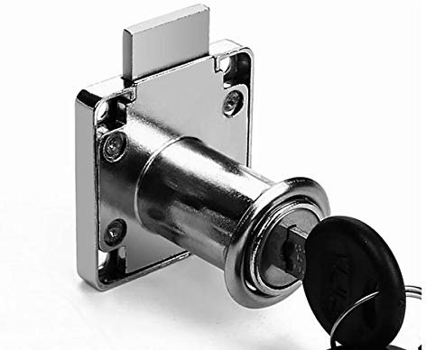 Möbelschloss Schubladenschloss Zylinder-Aufschraubschloss für Türschrank Mailbox Schubladenschrank mit 2 Schlüsseln- Möbelschloß 2 Größen verfügbar
