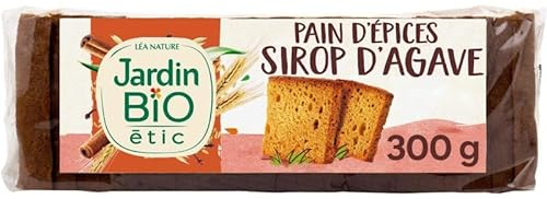 JARDIN BIO ÉTIC PAIN D'ÉPICE AU SIROP D'AGAVE 300G, JARDIN BIO ETIC, LOT DE 4