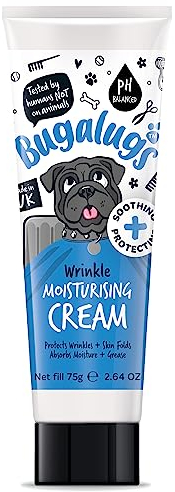 BUGALUGS Wrinkle paste for Bulldogs, French Bulldogs, wrinkly dogs & cats. For itchy wrinkle folds, tear stains & tail pockets, anti-itch & itchy dog skin relief. Great itch remedies for dogs 75g