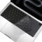 MasiBloom Silikon Tastaturabdeckung Skin für MacBook Pro 14 Zoll / 16 Zoll M3 2023 UK/EU Layout Protector Zubehör (Transparent)
