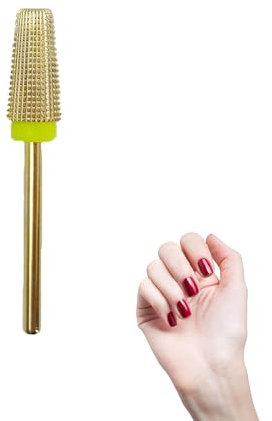 TUKEVA Punte per Lime per Unghie In Tungsteno Punta Fresa Unghie Carburo di Tungsteno Punta Fresa Unghie Rimozione Gel Lama 5 in 1 per Unghie Per la Rimozione di Acrilici Dalla Manicure (oro)