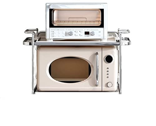 Storage Rack Kitchen Folding Microwave Oven, Integrated Household Double Layer Shelf, Storage Rack, Countertop For Storing Multi-functional Small Household Appliances Storage Shelf (Color : A, Size