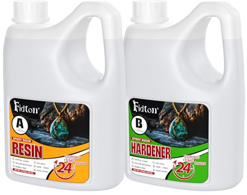 Epoxy Resin - 1 Gallon Resin Kits for Beginners, No Bubbles Crystal Clear for River Table, Craft Resin for Wood, Floor, Trays, Coaster, Tumblers - 2 Part Epoxy Resin Kit