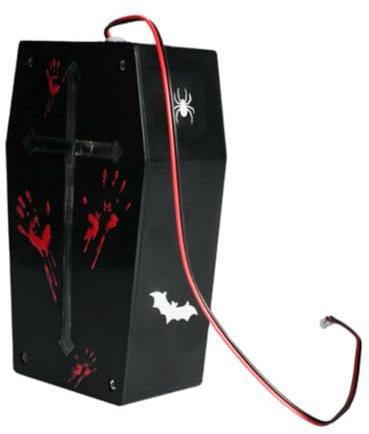 MagiDeal Halloween Sound Transducer Scream Box Speaker Sound Player Noise Maker Voice Activated with LED Lights for Garden Gift Indoor