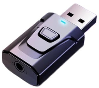 USB Bluetooth Adapter for car, USB Bluetooth Transmitter, Car Adapter, Clear Sound Quality Plug and Play Stable, One Button Switch Mode, Easy Using Wireless Receiver for TV/Car/PC Audio Adapter