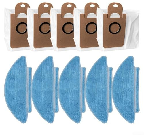 Paquete de 5 bolsas de repuesto para polvo y trapos de fregona para aspiradoras Kogan para G80