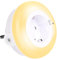 Emotionlite Nachtlicht Steckdose mit Dämmerungssensor, LED Nachtlampe Kinder Schutzsteckdose mit Helligkeitssensor, Auto/OFF/ON mit Lichtsensor 3 Helligkeit Einstellbar,warmweiß 2700K 1 Stück
