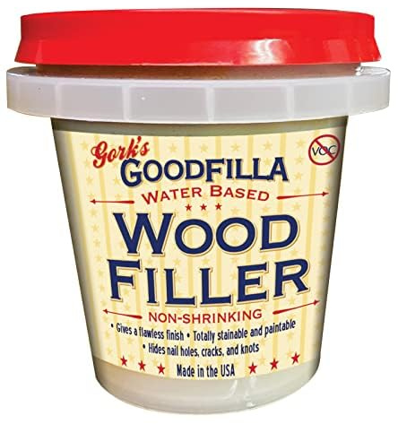 Goodfilla White Oak, 8 oz, Wood and Grain Filler, Stainable, Tintable, Sandable, Zero Waste, Non-Toxic, USA Made