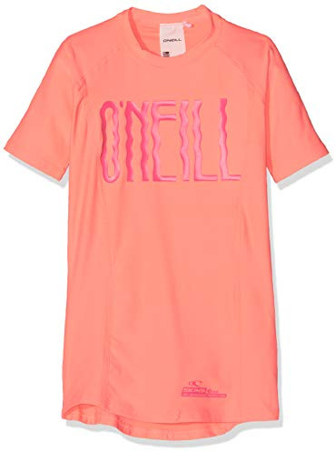 O'Neill Mädchen PG Logo Short Sleeve UV-Shirt, Gelb (Neon Peach), 14