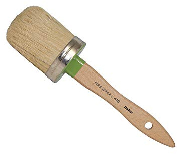 ITALSIR Pennello Ovalino Pura Setola Bionda Manico Legno Smalto Vernice N.10