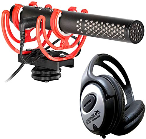 Rode Videomic NTG - Micrófono direccional para cámara (incluye auriculares Keepdrum
