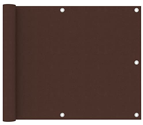 vidaXL Balkon Sichtschutz Bespannung Terrasse Windschutz Sonnenschutz Balkonbespannung Balkonverkleidung Braun 75x600cm Oxford-Gewebe