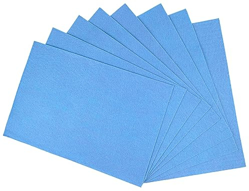 Interdruk - Bastelfilz - DIY Filzstoff - 8x A4 Filzblätter - Hellblau