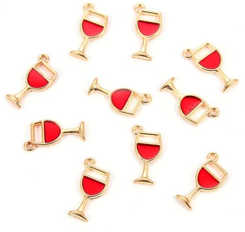 STOBOK 30St Halsketten für Frauen Erinnerungsgeschenk Halsketten mit Anhänger für Frauen Geschenke für Frauen DIY-Anhänger Weinglas Anhänger Armband Schmuck