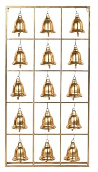 Home ESPRIT Decoración de Pared Dorado Campanas 50 x 10 x 97 cm