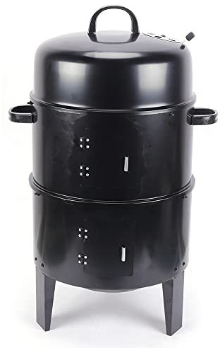 Doppelte Schicht 3-in-1 Smoker Drum, Multifunktionaler Räuchergrill, Smoking and Cooking, Diameter 40 cm, Outdoor Campingkocher