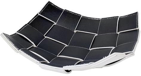 Ogetok Leder Valet Tray für Männer Frauen, PU Leder EDC Dump Organizer Fach für Schlüssel, Desktop Ablageschale Halter Schüssel für Eingangsbereich Tisch Nachttisch Schreibtisch Catchall Kommode