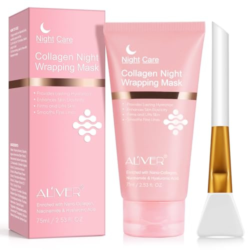 Masque au collagène coréen pour une hydratation profonde et durable qui lisse et raffermit la peau pendant la nuit