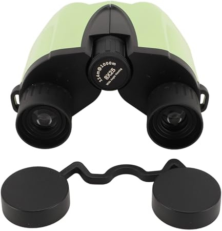 8X25 Binoculars Compact Field Glasses Folding Opera Glasses with Green Film Coating for Theater Travel Outdoor Adventures (Green)