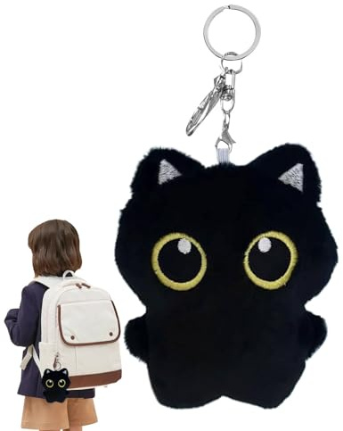 Hiemible Llavero De Gato De Peluche | Colgante Portátil Para Mochila,Accesorio Decorativo De Muñeca De Peluche Para Mochilas Llaves De Coche Bolsos De Mano Monederos Bolsos De Niñas Y Viaje