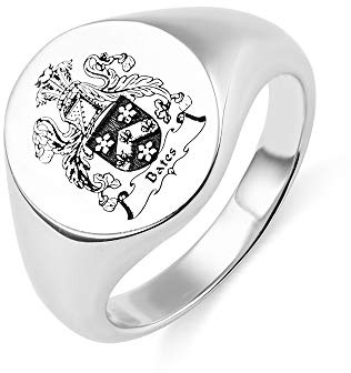 Anillo personalizado con el escudo de armas de la escuela o el escudo familiar para hombres y mujeres, plata de ley 925, imagen, texto y nombre personalizados, anillos de meñique para padres graduados