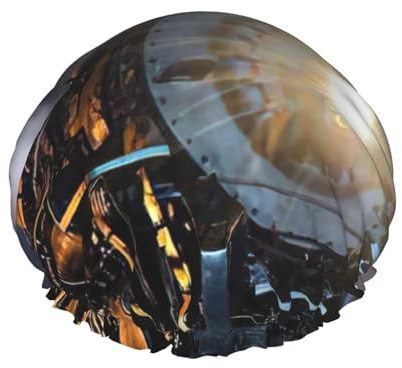 Steam Train Print Shower Cap, Lined Shower Cap For Women Reusable, Double Layer Waterproof Bath Cap
