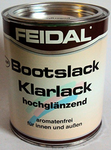 Feidal Bootslack / Yachtlack / Klarlack PU-verstärkt , hochglanz, für außen u. innen, v. Fachhandel, für höchste Ansprüche , 750 ml