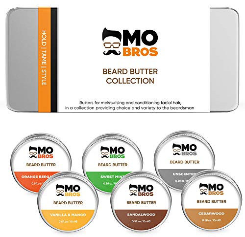 Beard Butter Gift Set | 6 Butters in a Tin | Moisturises, Hydrates and Conditions Facial Hair