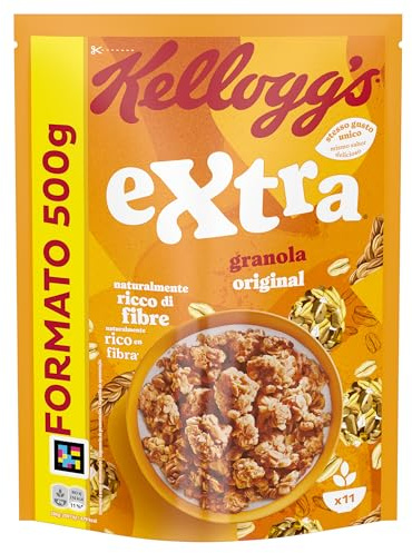 Kellogg's Cereali Extra | Gusto Classico | Granola con Avena Croccante | Confezione Singola da 500g (1 x 500g)
