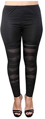 KIRALOVE Leggins Mujer - niña Rasgada - niña - Negro - Estiramiento - con Cortes - Sexy - Talla única - Treggings - Leggings - jejjings - geggings