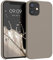 kwmobile Handyhülle für iPhone 12 mini Hülle, für iPhone 12 mini Case - Hülle Silikon - kabelloses Laden - Taupe