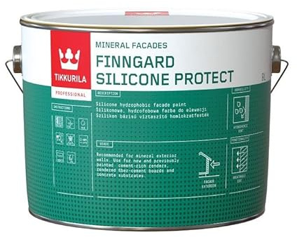 TIKKURILA Finngard Silicone Protect Facade Paint - Smooth Matt Masonry Paint - 10 Litres