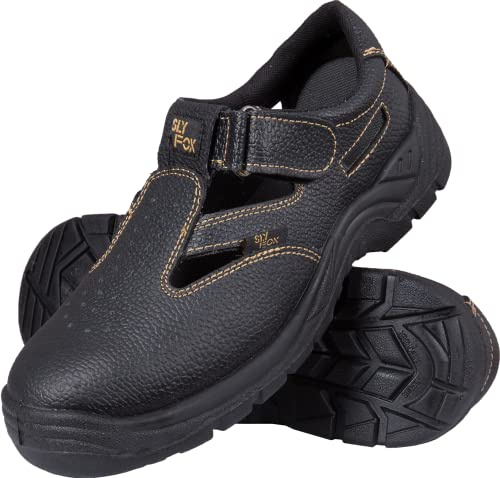 Ogrifox Ox-SLX-SB Chaussures de Travail Homme, Femme | Sandales | Chaussures de sécurité | Chaussures de sécurité | ISO EN20345 | Noir/doré | Taille 50