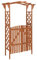 Keketa Pergola mit Tor Rosenbogen Garten Spalier Rankhilfe für Kletterpflanzen Kletterpflanze Gartentor Pergola Spalier Gartentür 116x40x204 cm Massivholz Tanne