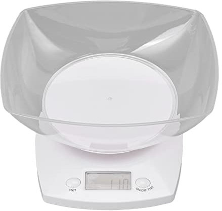 BestAlice Digital Kitchen Scale, 5000g Highly Accurate Digital Food Scale, Battery Powered Digital G OZ LB Unit Switching Food Scale with Bowl for Measuring Food Weight