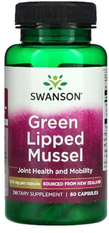 Swanson - Grünlippmuschel Kapseln | Unterstützt die Gelenkbeweglichkeit, Gefriergetrocknet - 60 Kapseln